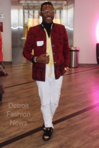 Kendall College of Art and Design student Kenath Wears Guiseppe Sneakers at FashionSpeak 2017