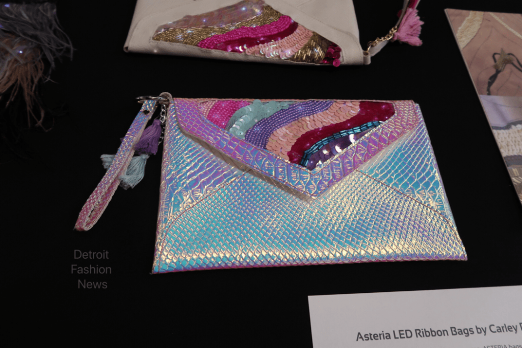 LED Ribbon Hand Embroidered Bag by Carly Rose the Label