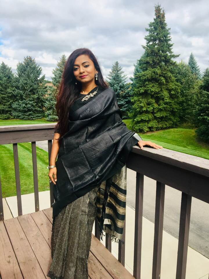 Bidisha Sinha Black Saree