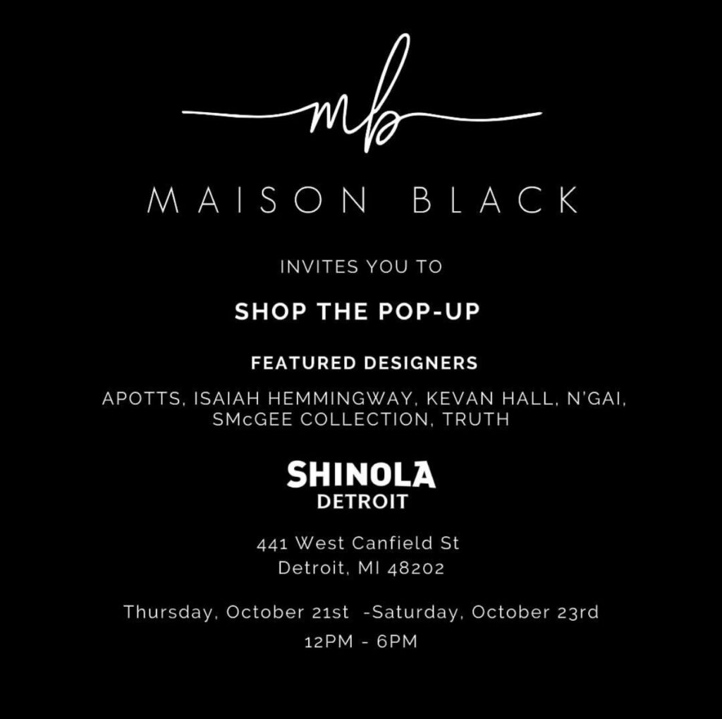 maison black pop up